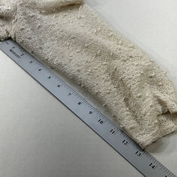 Alfani Womens Sz Large Top V Neck Lined Lace Outer Hi Lo Pullover White Preowned - Picture 9 of 14